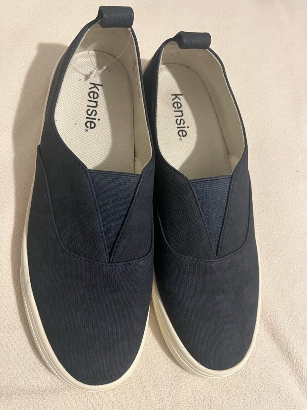 Kensie Navy Slip-On Canvas Loafers for Men